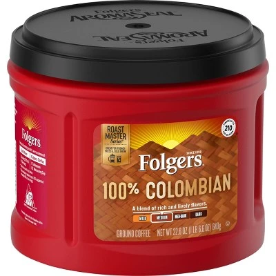 Folgers Colombian Medium Roast Ground Coffee 24.2oz