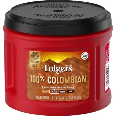 Folgers Colombian Medium Roast Ground Coffee 24.2oz