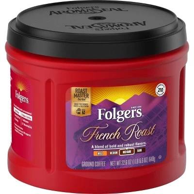 Folgers French Medium Dark Roast Ground Coffee  24.2oz