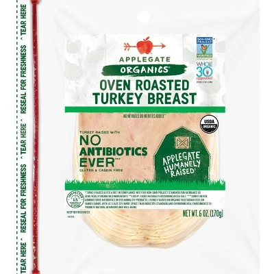 Applegate Organic Oven Roasted Turkey Breast  6oz