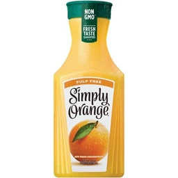 Simply Beverages Simply Orange 100% Pure Squeezed Pasteurized Orange Juice