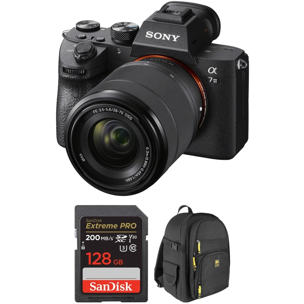 Sony a7 III Mirrorless Camera with 28-70mm Lens and Accessories Kit