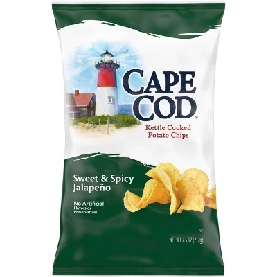 Cape Cod Kettle Cooked Potato Chips Sweet & Spicy Jalapeno (8 oz)