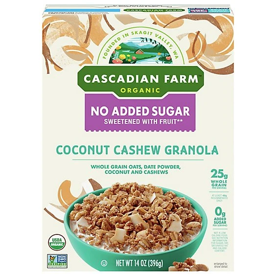 Cascadian Farm No Sugar Added Coconut Cashew Granola
