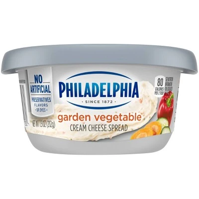 Philadelphia Regular Garden Vegetable Cream Cheese Tub  7.5oz