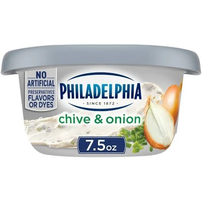 Philadelphia Regular Chive & Onion Cream Cheese Tub  7.5oz