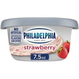 Philadelphia Philadelphia Regular Strawberry Cream Cheese Tub 7.5oz