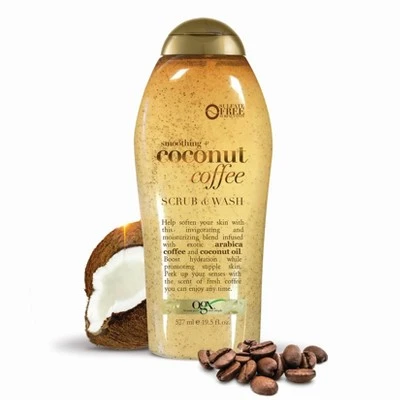 OGX Coconut Coffee Scrub Body Wash  19.5 fl oz