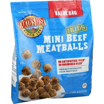 Earth's Best Baked Mini Beef Meatballs Frozen 26oz