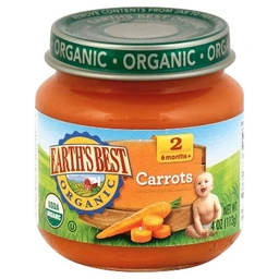 Earth's Best Earth's Best Organic Pureed Baby Food Carrots  4oz