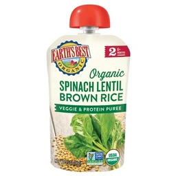 Earth's Best Earth's Best Organic Organic Spinach Lentil Brown Rice