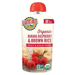 Earth's Best Earth's Best Organic Stage 2 Banana Raspberry Brown Rice Baby Food 4.2 oz