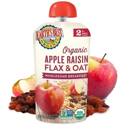 Earth's Best Organic Apple Raisin Flax & Oat  4oz