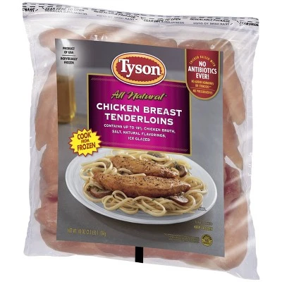 Tyson All Natural Chicken Tenderloins  Frozen  40oz