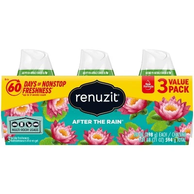 Renuzit Gel Air Freshener After the Rain 7.0oz/3ct