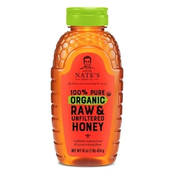 Nature Nate's Nature Nate's 100% Pure Raw Unfiltered Organic Honey – 16oz