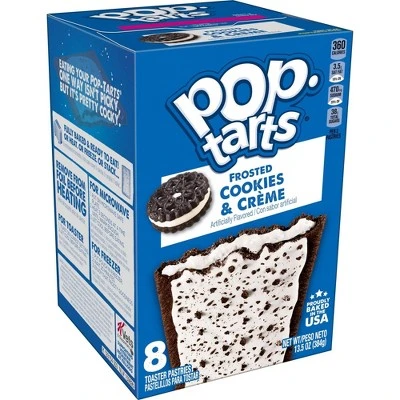 Pop Tarts Frosted Cookies & Creme Flavored Toaster Pastries, Frosted Cookies & Creme