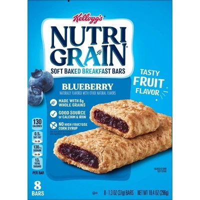 Kellogg's Nutri Grain Blueberry Soft Baked Cereal Bars  8ct