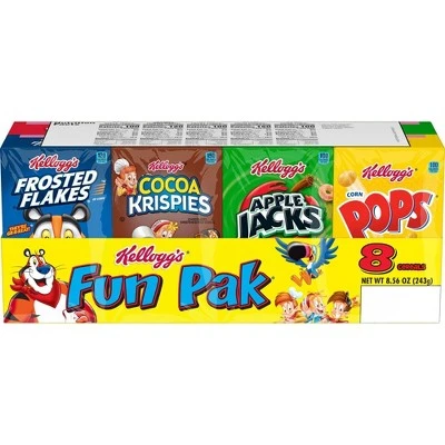 Fun Pack Breakfast Cereal 8ct Kellogg's