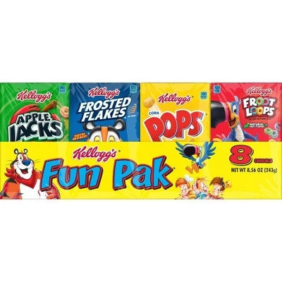 Fun Pack Breakfast Cereal 8ct Kellogg's