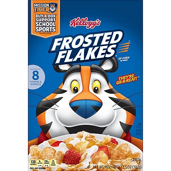 Kellogg's Frosted Flakes of Corn Cereal, Frosted Flakes