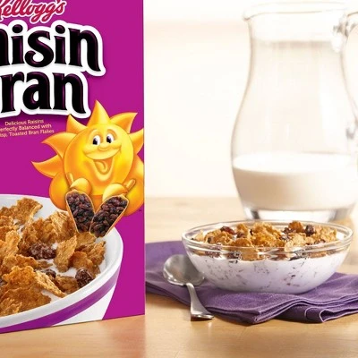 Kellogg's Raisin Bran Delicious Raisins Perfectly Balanced With Crisp, Toasted Bran Flakes