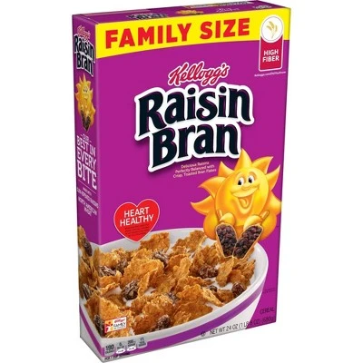 Kellogg's Raisin Bran Delicious Raisins Perfectly Balanced With Crisp, Toasted Bran Flakes