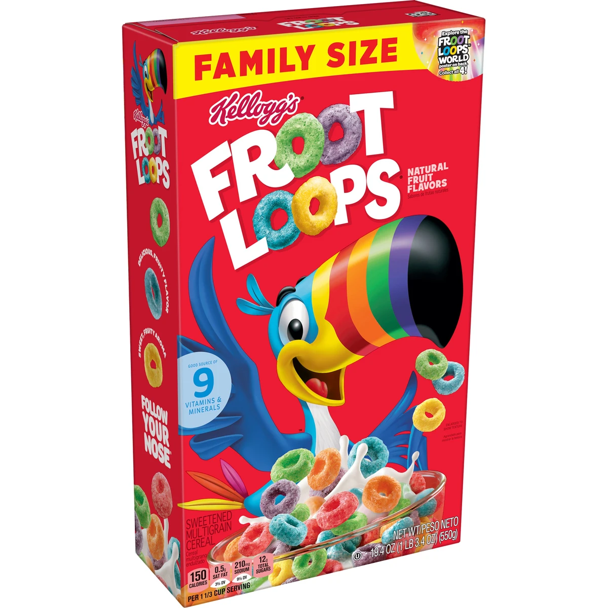 Kellogg's Froot Loops Sweetened Multi Grain Cereal