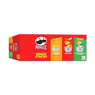 Pringles Snack Stacks Variety Pack Potato Crisps 18ct