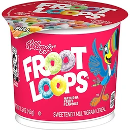  Froot Loops Breakfast Cereal Single Serve Cup 1.5oz Kellogg's