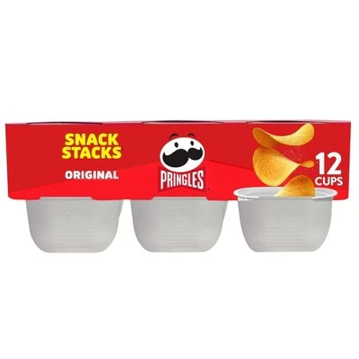 Pringles Snack Stacks Original Potato Crisps  12ct