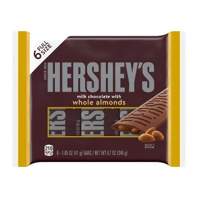 Hershey’s Milk Chocolate with Almonds Bars  6ct