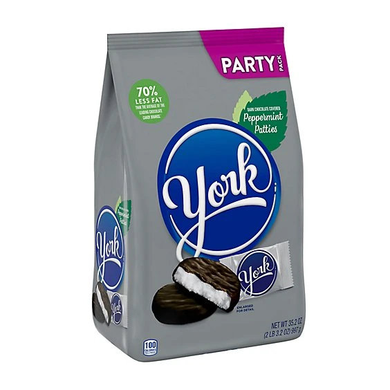 York, Peppermint Patties Dark Chocolate Candy Party Pack, 35.2 Oz.