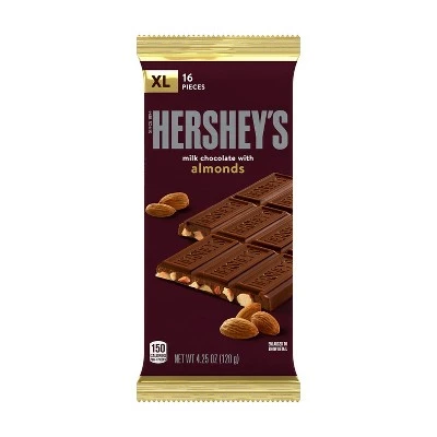 Hershey’s Milk Chocolate Bar with Almonds  4.25oz
