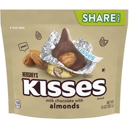 HERSHEY'S Hershey's Kisses Milk Chocolate With Almonds, Almonds