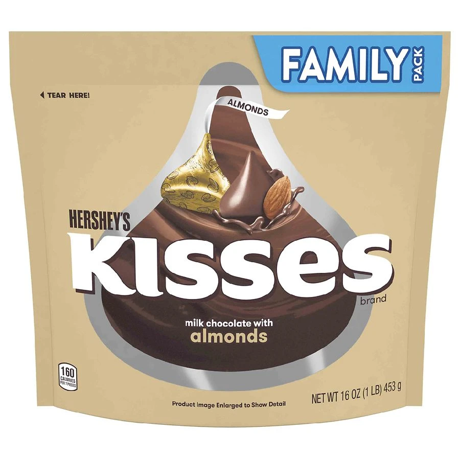 Kisses Almond Chocolate Candy  16oz