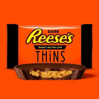 Reese's Dark Chocolate & Peanut Butter Thins Cups, Dark Chocolate & Peanut Butter
