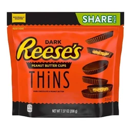 Reese's Reese's Dark Chocolate & Peanut Butter Thins Cups, Dark Chocolate & Peanut Butter