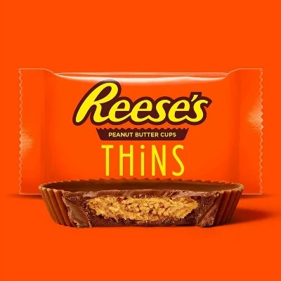 Reese's Thins Milk Chocolate & Peanut Butter Cups, Milk Chocolate & Peanut Butter