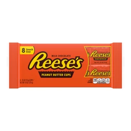  Reeses Peanut Butter Cups Milk Chocolate Snack Size Wrapper 8 0.55 Oz