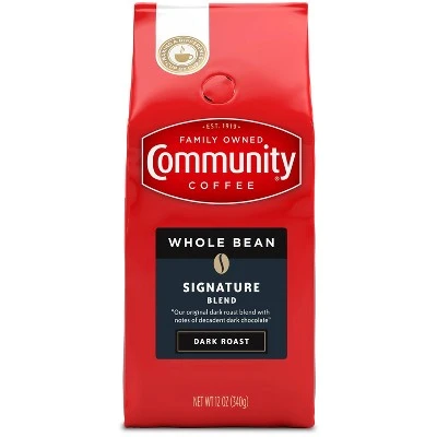 Community Coffee Dark Roast Whole Bean Coffee  12oz