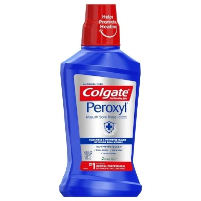 Colgate Peroxyl Antispetic Mouth Sore Rinse Mild Mint 16.9 fl oz