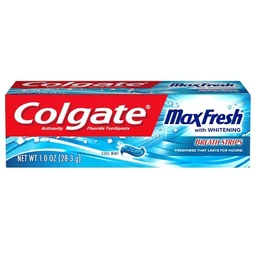Colgate Colgate Max Fresh Whitening Toothpaste with Mini Breath Strips  Cool Mint  1oz