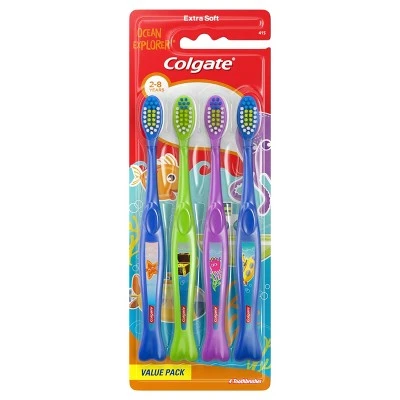 Colgate Kids Toothbrush Value Pack  Extra Soft  Ocean Explorer  4ct