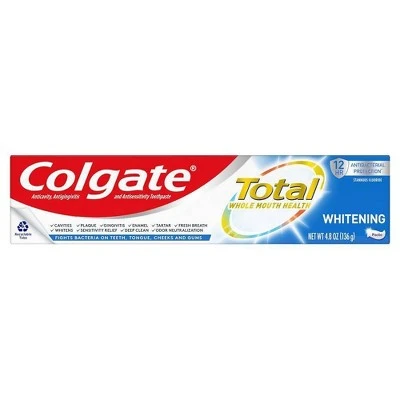 Colgate Total Whitening Paste Toothpaste  4.8oz