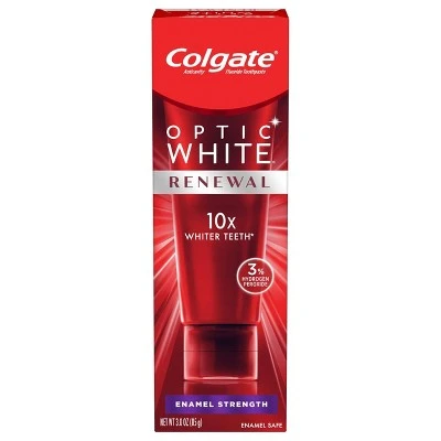 Colgate Optic White Renewal Teeth Whitening Toothpaste  Enamel Strength  3oz