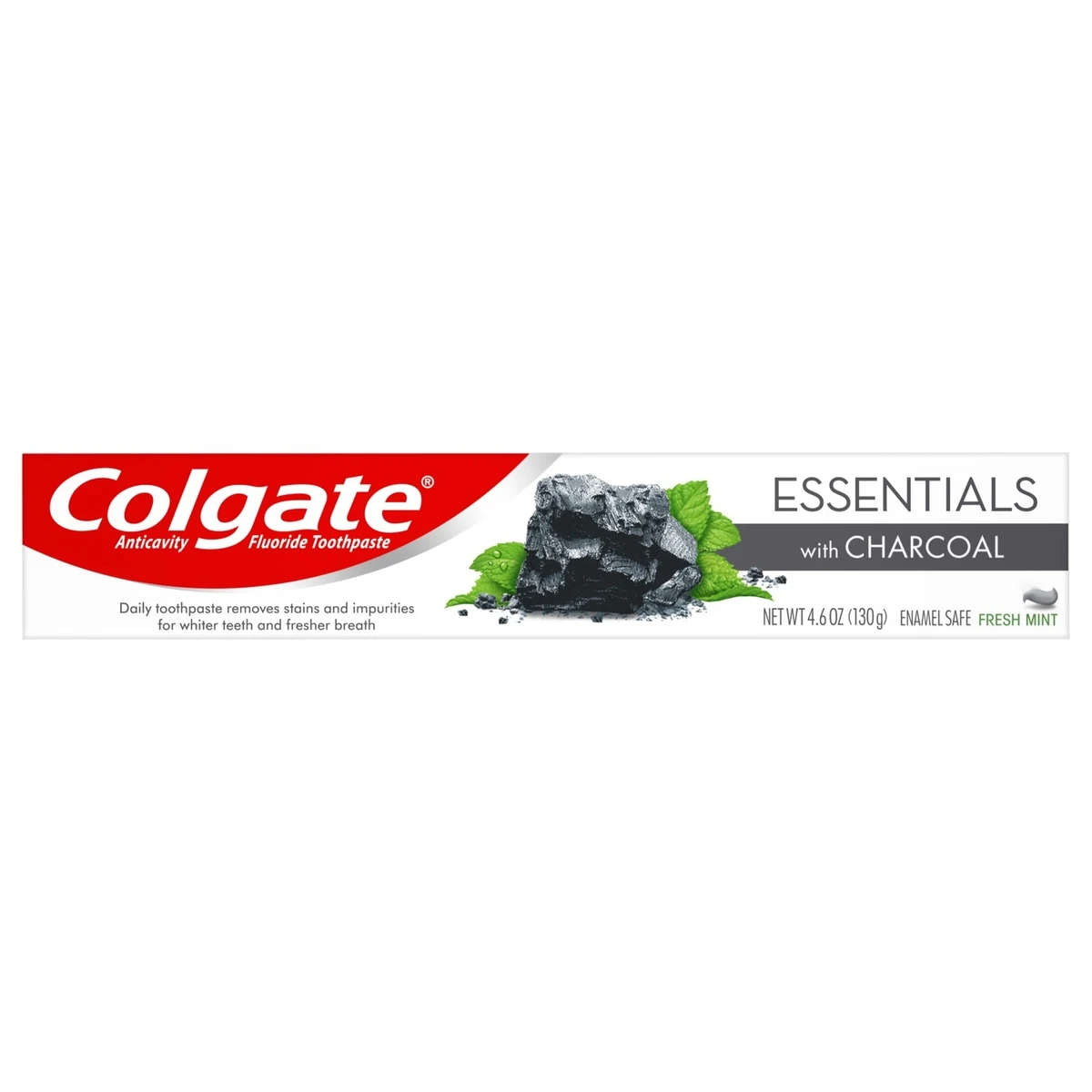 Colgate Teeth Whitening Charcoal Toothpaste  Natural Mint Flavor  4.6oz