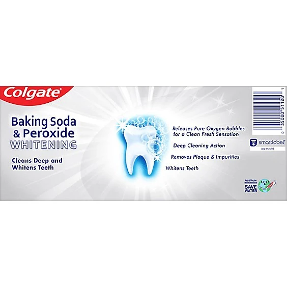 Colgate Baking Soda & Peroxide Whitening Toothpaste Brisk Mint 6oz/2pk