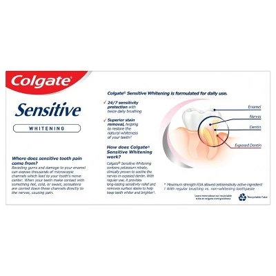 Colgate Sensitive Toothpaste Whitening Fresh Mint Gel