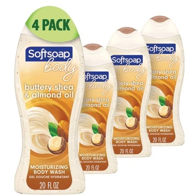 Softsoap Body Wash Shea & Almond Oil 20 fl oz/4ct